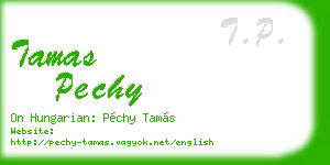 tamas pechy business card
